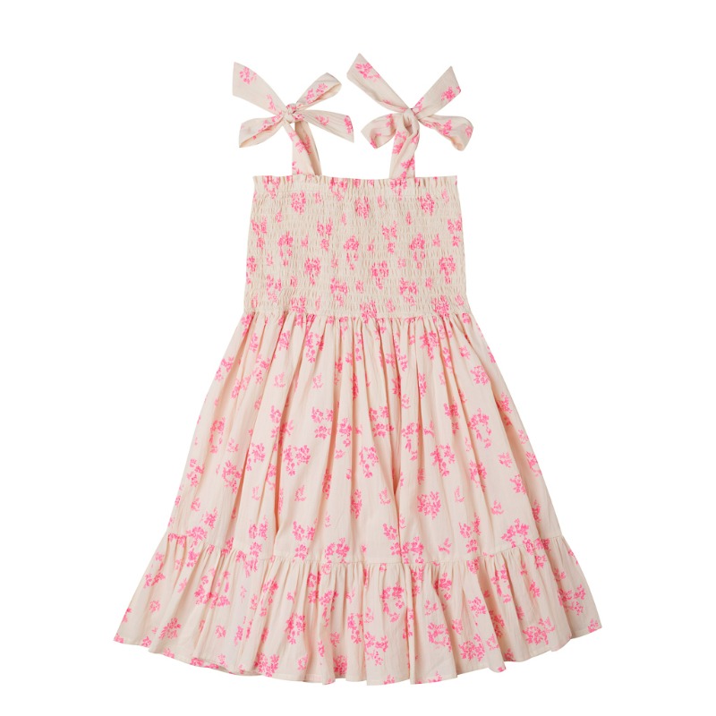 KIDSAGOGO 키자고고 :  Maura Dress - petit  vivid pink 3-4, 6-7, 7-8