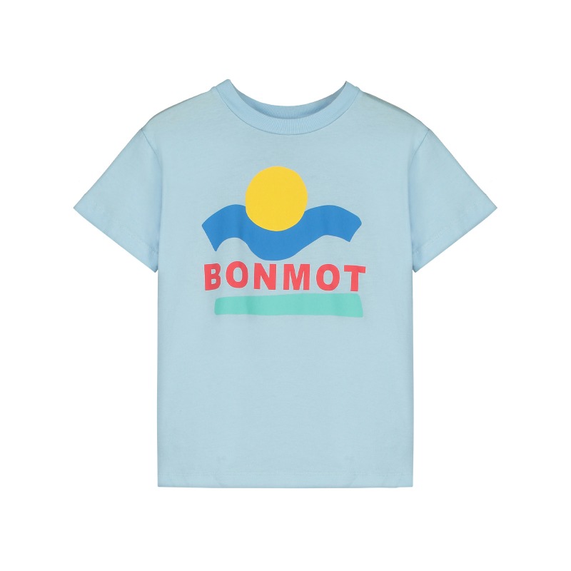 BONMOT 본못 : T-shirt bonmot sunset -  Light blue