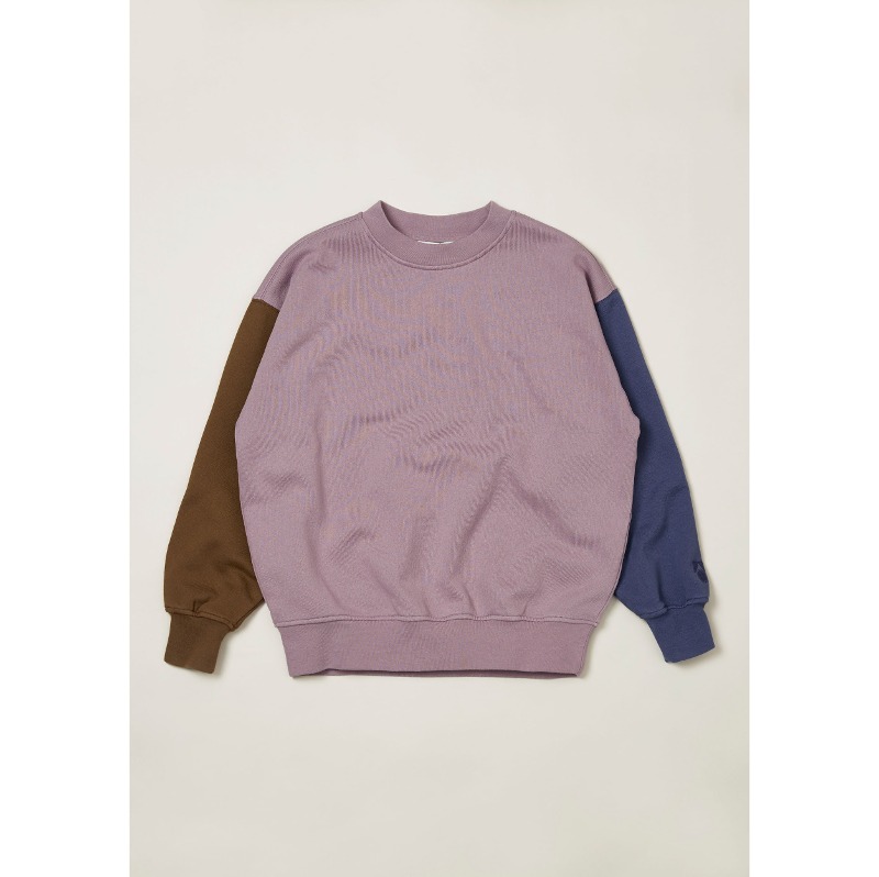 MAIN STORY  메인스토리 :  MS185 - Bubble Sweatshirt - Colourblock Elderberry