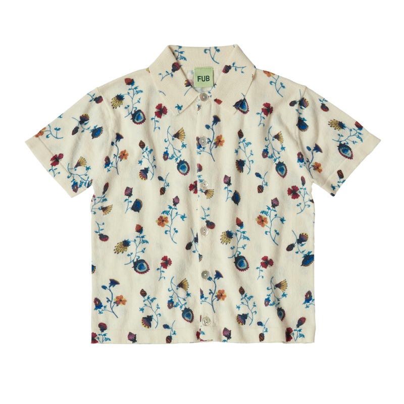 FUB 퍼브 :  Printed Shirt (0824 SS) ecru/flower