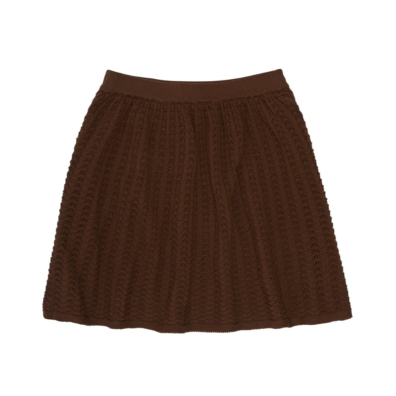 FUB 퍼브키즈 :  Pointelle Skirt -   maroon