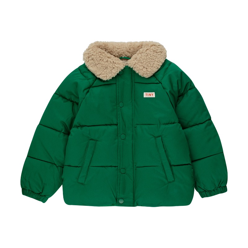 TINYCOTTONS 타이니코튼 :  SOLID PADDED JACKET - grass green