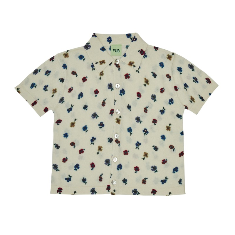 FUB 퍼브키즈 :  Printed Shirt - ecru/flower 100, 110
