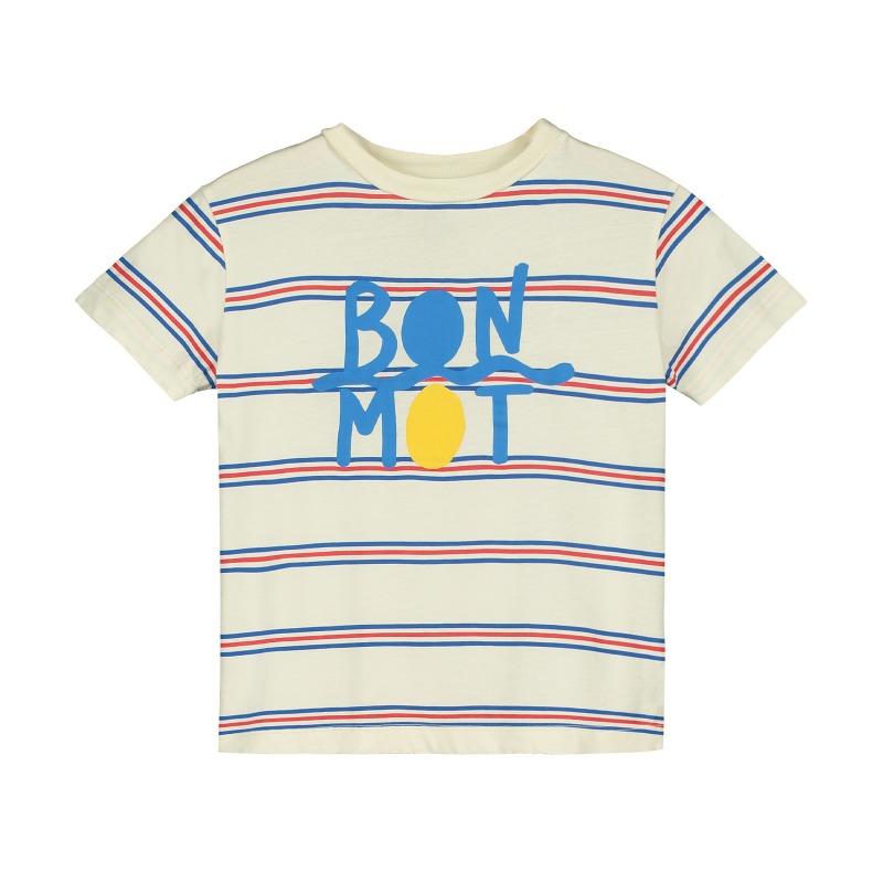 BONMOT 본못 : T-shirt all over stripes bon - ivory