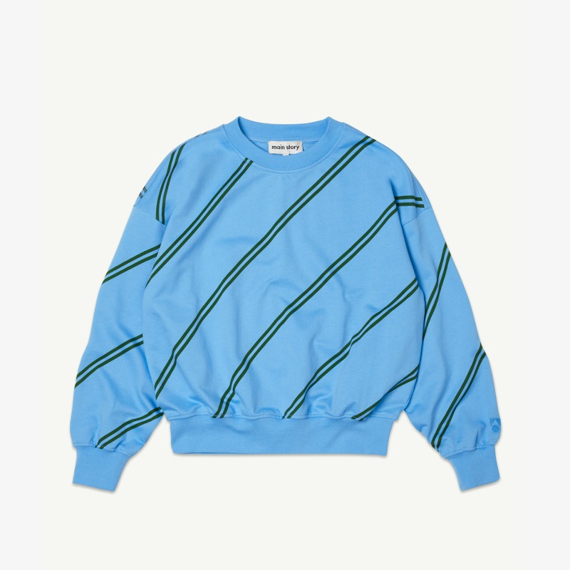 MAIN STORY  :  MS185 - Bubble Sweatshirt - Bonnie Blue Diagonal