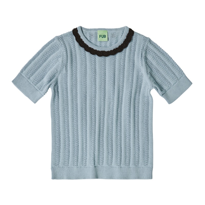 FUB 퍼브 :  Pointelle T-Shirt (2124 SS) cloud 110, 120, 130