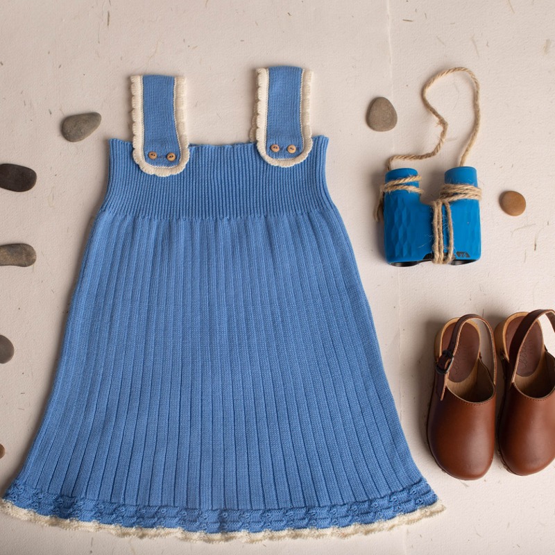 BIRINIT PETIT 버리닛쁘띠 :  Deep blue knit dress